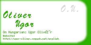 oliver ugor business card